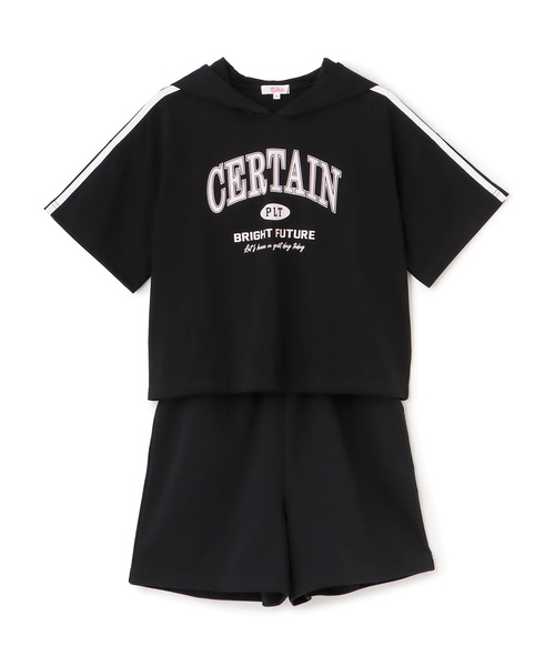 新品未使用150サイズ　9点男の子まとめ売り　 パーカー/ハーフパンツ/Tシャツ PINK-latte（ピンクラテ） セットアップ 「接触冷感」半袖パーカー＋