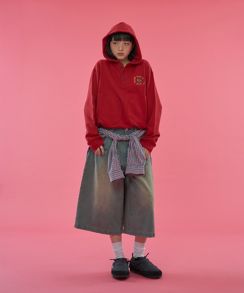 「WISH FOR EVER」 スウェットカットソー MEDIUM レッド メンズ_画像9