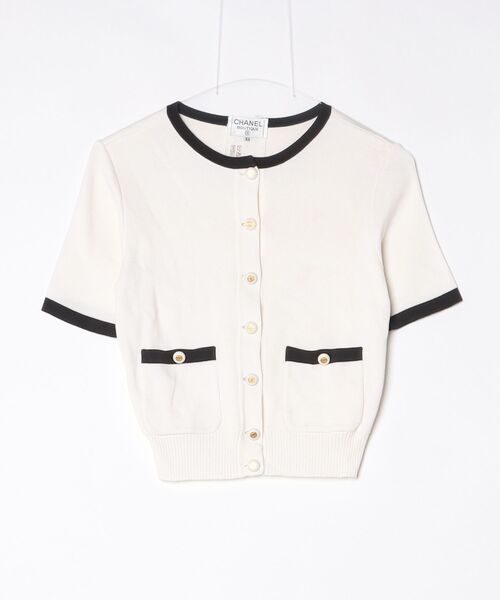 CHANEL ホワイト ニットカーディガン CHANEL（シャネル） ニットカーディガン 38 ホワイト レディース