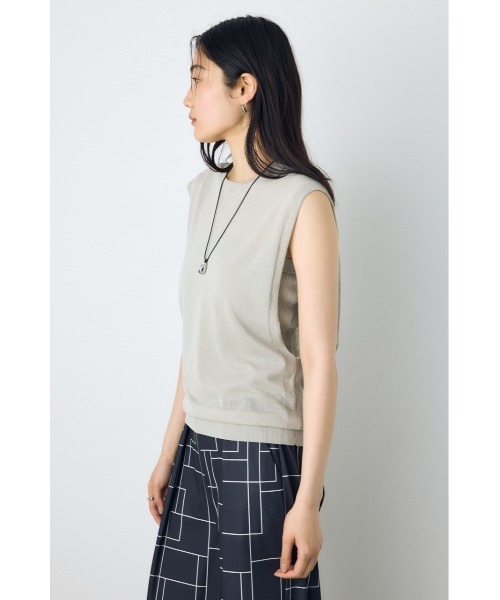 GUCCI 美品 イタリア製 ノースリーブ A1413 サマーニット S 黒 AZUL BY MOUSSY（アズールバイマウジー） サマーニット ニット