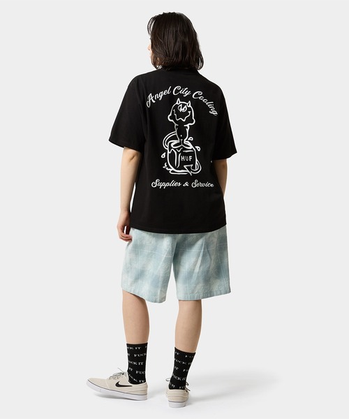 「HUF」 半袖Tシャツ L ナチュラル メンズ_画像3