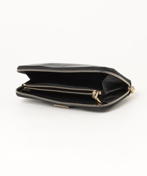 【美品】PRADA プラダ サフィアーノ 長財布 三角ロゴ 黒 ブラック PRADA（プラダ） 三角ロゴ サフィアーノ 長財布 - ブラック レディース