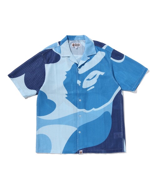 A BATHING APE パッチワークフード付きシャツ M A BATHING APE（アベイシングエイプ） シャツ MEGA ABC CAMO MESH