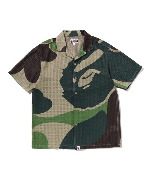 A BATHING APE（アベイシングエイプ） シャツ 半袖 MEGA ABC CAMO MESH
