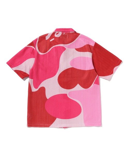 A BATHING APE（アベイシングエイプ） シャツ 半袖 MEGA ABC CAMO MESH