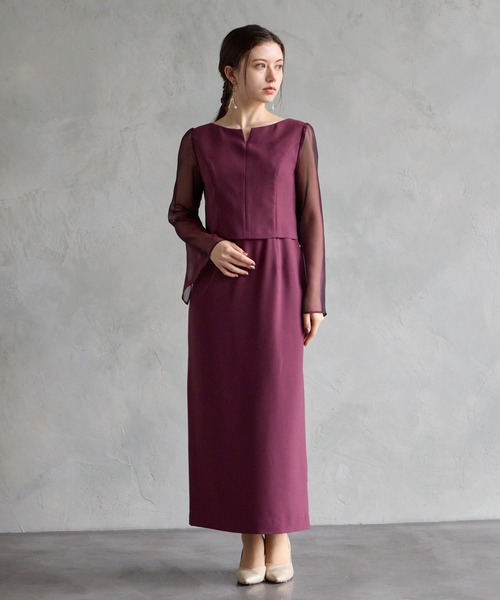 「AIMER」 長袖ワンピース MEDIUM ブラック レディース_画像2