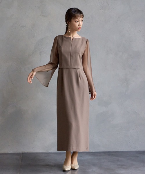 「AIMER」 長袖ワンピース MEDIUM ブラック レディース_画像6