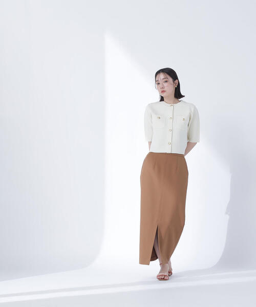 「NATURAL BEAUTY BASIC」 ニットカーディガン FREE ベージュ レディース_画像7