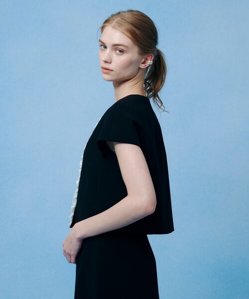「LOULOU WILLOUGHBY」 ノーカラージャケット 1 ブラック レディース_画像5