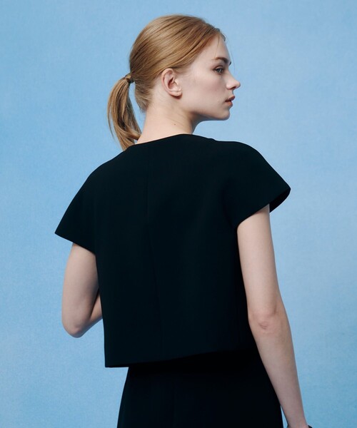 「LOULOU WILLOUGHBY」 ノーカラージャケット 1 ブラック レディース_画像6