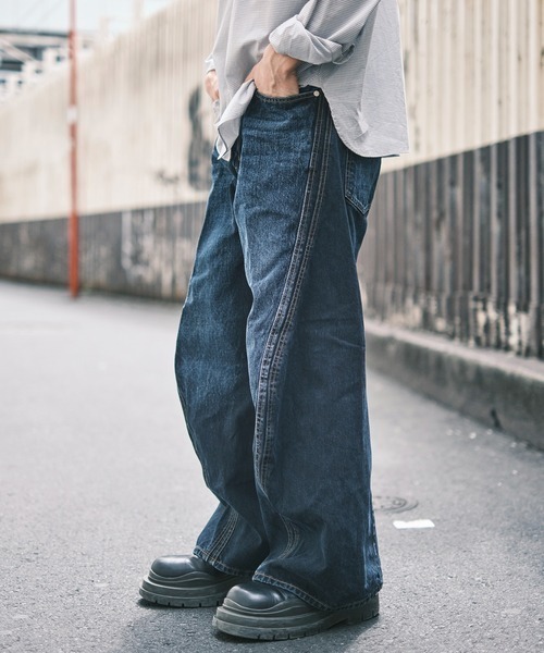 NVRFRGT（ネヴァーフォーゲット） ジーンズ 3D TWISTED WIDE LEG JEANS