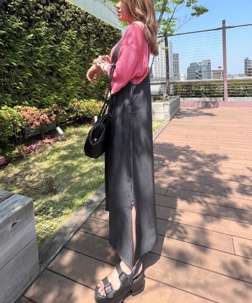 「CHIGNON」 キャミソールワンピース FREE ブラック レディース_画像5