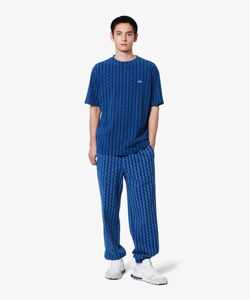 「LACOSTE」 スウェットパンツ 42 ライトインディゴブルー メンズ_画像2