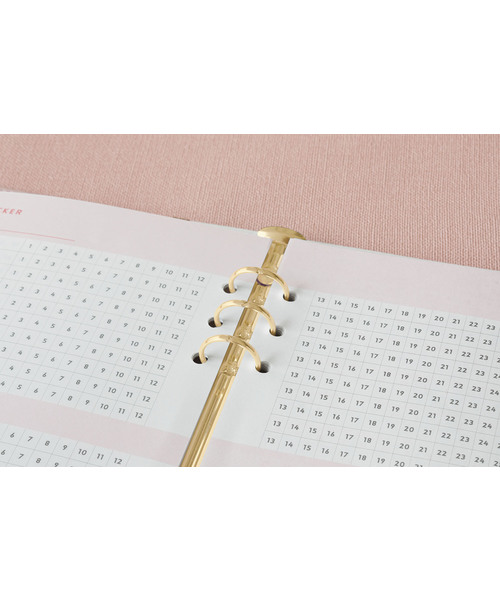 マーズ　手帳　バインダー　リボン　ピンク Amazon.co.jp: バインダー A5 PUレザー6リングバインダーノート
