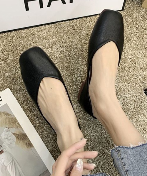 STYLEBLOCK（スタイルブロック） パンプス Vカットスクエアトゥ
