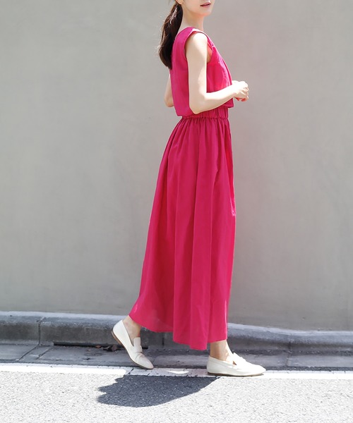 ワンピース ワンピース 通販 Paypayモール 前後2wayノースリーブカシュクールリネンロング丈フレアワンピース Zozotown Paypay