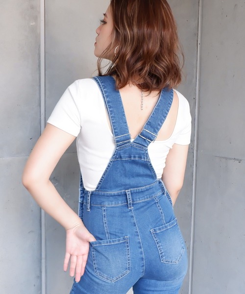 SPIRALGIRL（スパイラルガール） サロペット オーバーオール 美脚 
