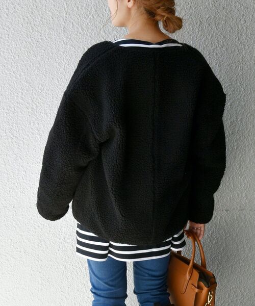 SHIPS any ジャケット ブルゾン any: リバーシブル ボア キルティング