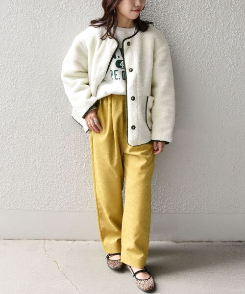 SHIPS any ジャケット ブルゾン any: リバーシブル ボア キルティング