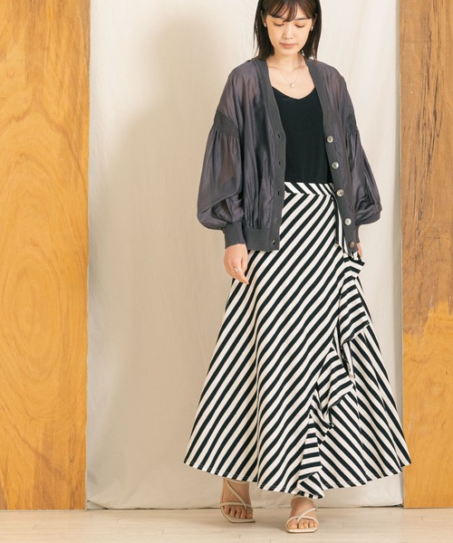 正規スカート Web限定 ボーダーフリルフレアスカート スカート レディースファッション ファッション 16 923 Www Jesuitnola Org