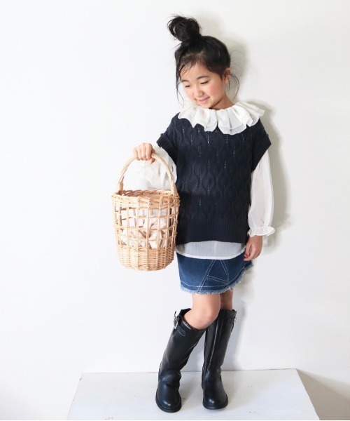 MAKE YOUR DAY スカート リメイク風ベーシックスカート90〜140cm