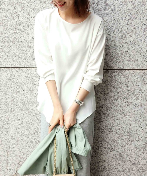 ブラウス シャツ ボートネック・Tシャツ 風ブラウス レディース Jines ブラウス シャツ ボートネック・Tシャツ 風ブラウス