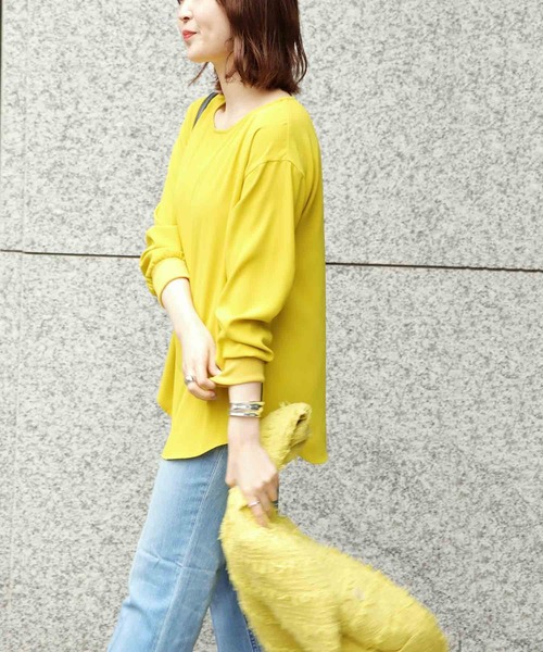 ブラウス シャツ ボートネック・Tシャツ 風ブラウス レディース Jines ブラウス シャツ ボートネック・Tシャツ 風ブラウス