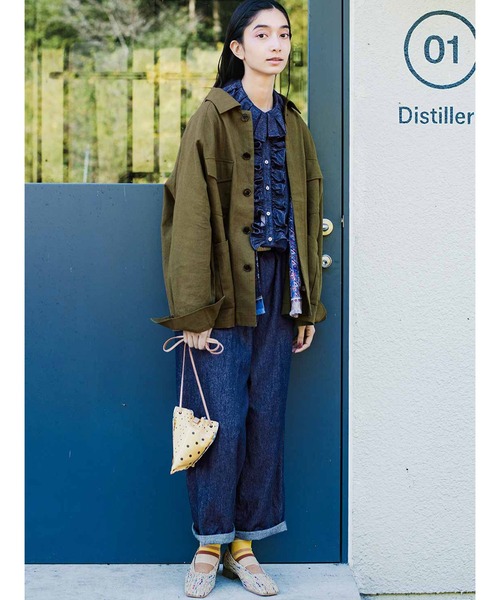 MEDE19F（メデジュウキュウ） ミリタリージャケット モッズコート 綿麻