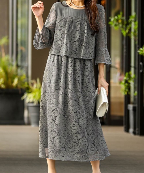 Jolie et Jolie（ジョリー エ ジョリー） ドレス レース切替フレア