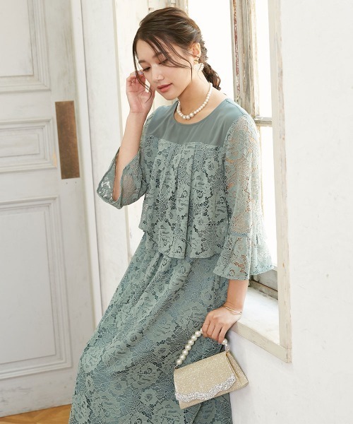 Jolie et Jolie（ジョリー エ ジョリー） ドレス レース切替フレア