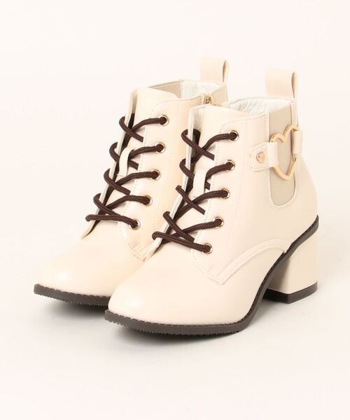 algy ブーツ ALGY ハートバックル レースアップブーツ キッズ 子供