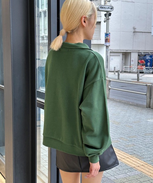 トレーナー スウェット 「UNISEX」ALAND／circlehalfジップ（ウラケ） 2973761 レディース ALAND トレーナー スウェット 「UNISEX」ALAND／circlehalf