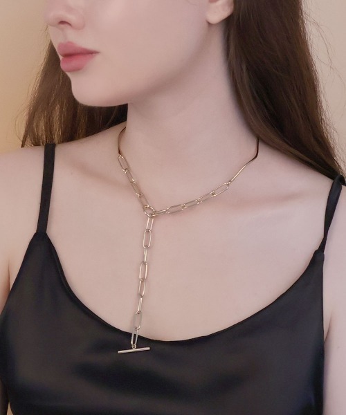 CEMO NEMO（セモネモ） ネックレス 2way コンビチェーン Y字 マンテル
