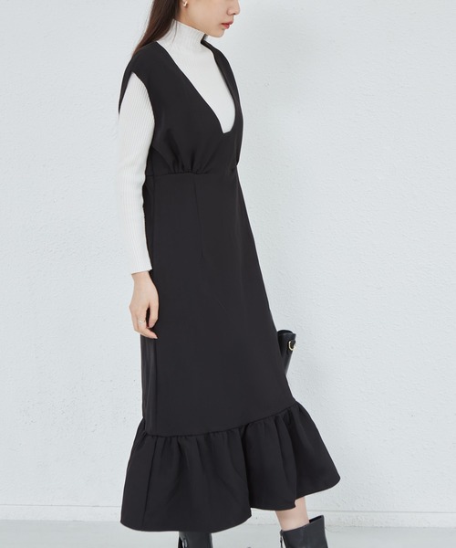 MAISON DE THERESE ワンピース ノースリーブVネックワンピース