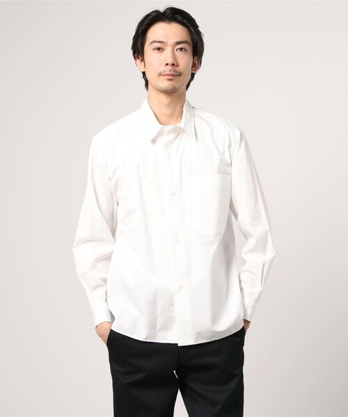 MARGARET HOWELL」 長袖シャツ LARGE ホワイト メンズ : 79961302 