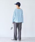 tシャツ ボートネックボーダープルオーバー レ...の詳細画像5