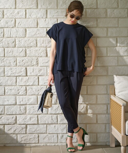 大きいサイズ＊ICB ジャージー素材 ストレッチレギンスパンツ＊２３区自由区組曲 組曲（KUMIKYOKU） パンツ 「吸湿冷感」スタイルアップジャージー