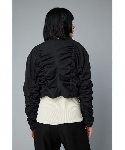 HeRIN.CYE ジャケット ノーカラージャケット Shirring jacket 