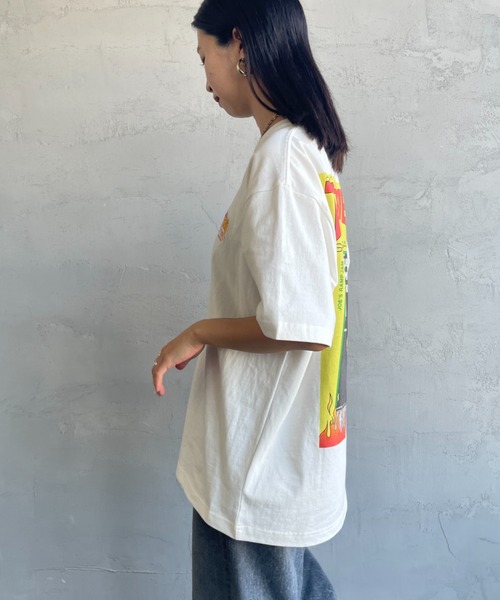 tシャツ 「MANHATTAN PORTAGE/マンハッタンポーテージ」 スラッシャーコラボロゴ バックプリントショートスリーブTシャツ レディース Manhattan Portage tシャツ 「MANHATTAN PORTAGE/マンハッタン
