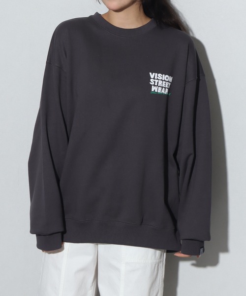 トレーナー スウェット 「VISION STREET WEAR」13オンス ヘビーウェイトハーフジップ レディース メンズ VISION STREET WEAR トレーナー スウェット 「VISION WEAR」13