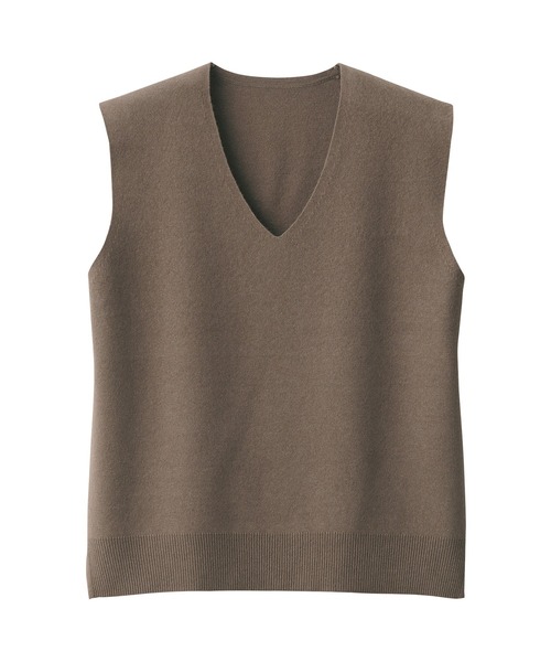 ★新品タグ付き★ 無印良品　手編みニットベスト キナリ ユニセックス ☆新品タグ付き☆ 無印良品 手編みニットベスト キナリ ユニセックス