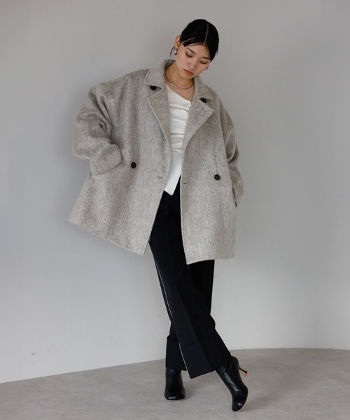 ENC コート アウター shaggy middle coat / シャギーミドルコート