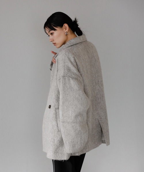 mideal シャギーミドルコート　グレー mideal シャギーミドルコート グレー mideal（マイディール）の