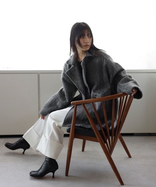 ENC コート アウター shaggy middle coat / シャギーミドルコート