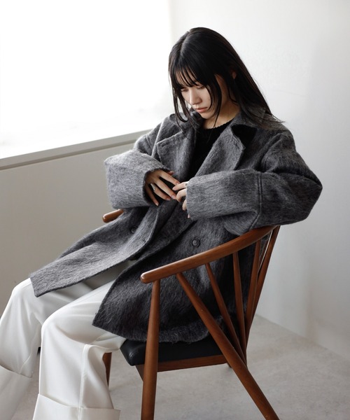 ENC コート アウター shaggy middle coat / シャギーミドルコート