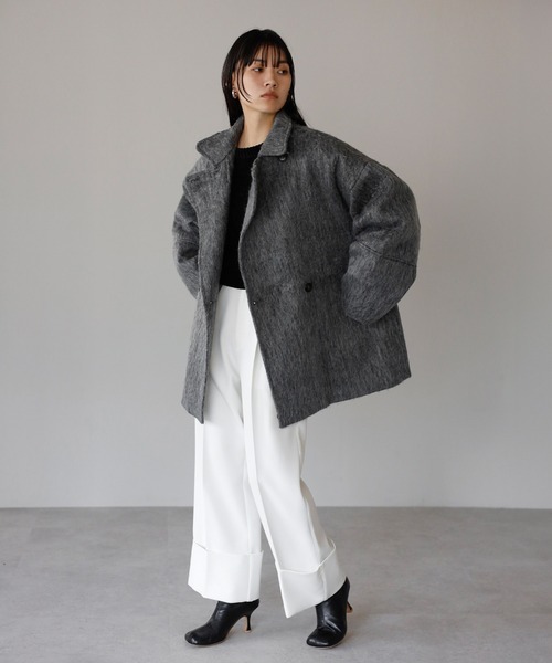 ENC コート アウター shaggy middle coat / シャギーミドルコート