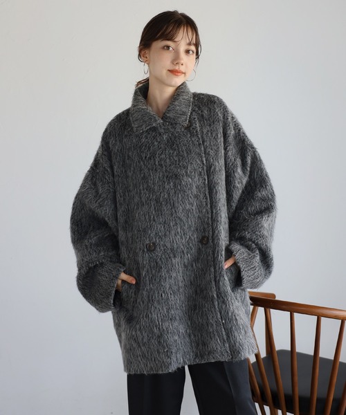 ENC コート アウター shaggy middle coat / シャギーミドルコート