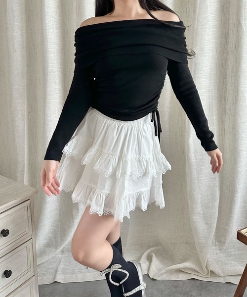 Jasmine Grandiflorum ニット セーター 「Jasmine」オフショルダー