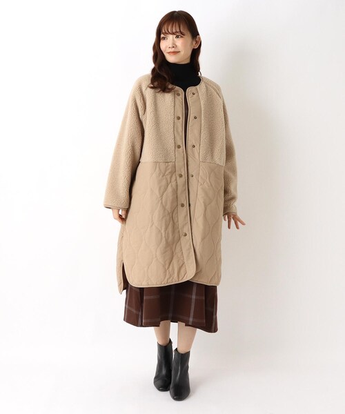 one'sterrace（ワンズテラス） コート アウター ボアキルティング切替