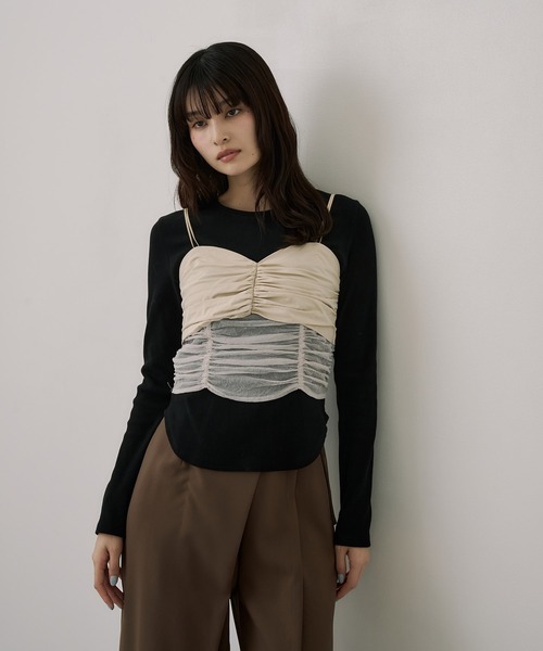 UNITED TOKYO（ユナイテッドトウキョウ） tシャツ ギャザービスチェ
